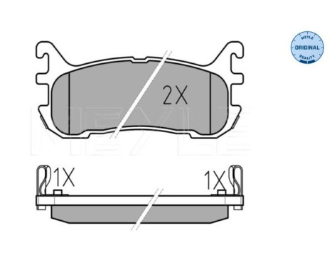 Brake Pad Set, disc brake MEYLE-ORIGINAL Quality 025 233 8713/W, Image 2