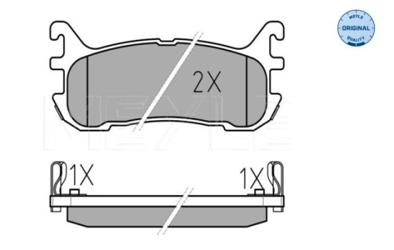 Brake Pad Set, disc brake MEYLE-ORIGINAL Quality 025 233 8713/W, Image 2