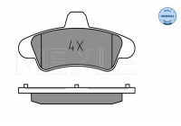 Brake Pad Set, disc brake MEYLE-ORIGINAL Quality 025 234 1015/A