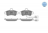 Brake Pad Set, disc brake MEYLE-ORIGINAL Quality 025 234 1015/B