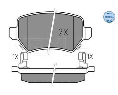 Brake Pad Set, disc brake MEYLE-ORIGINAL Quality 025 234 1715/W