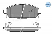 Brake Pad Set, disc brake MEYLE-ORIGINAL Quality 025 234 2016/W