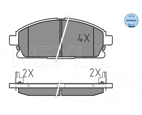 Brake Pad Set, disc brake MEYLE-ORIGINAL Quality 025 234 2016/W