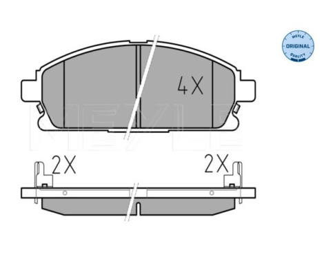 Brake Pad Set, disc brake MEYLE-ORIGINAL Quality 025 234 2016/W, Image 2