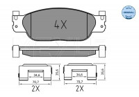 Brake Pad Set, disc brake MEYLE-ORIGINAL Quality 025 234 2318