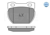 Brake Pad Set, disc brake MEYLE-ORIGINAL Quality 025 234 7118