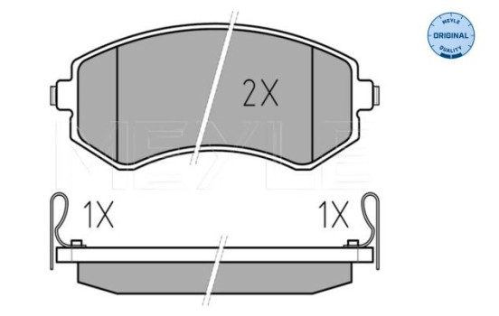Brake Pad Set, disc brake MEYLE-ORIGINAL Quality 025 235 0216/W, Image 2