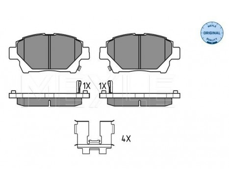 Brake Pad Set, disc brake MEYLE-ORIGINAL Quality 025 235 1015/W