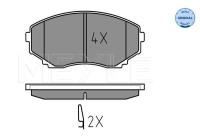 Brake Pad Set, disc brake MEYLE-ORIGINAL Quality 025 235 1516/W