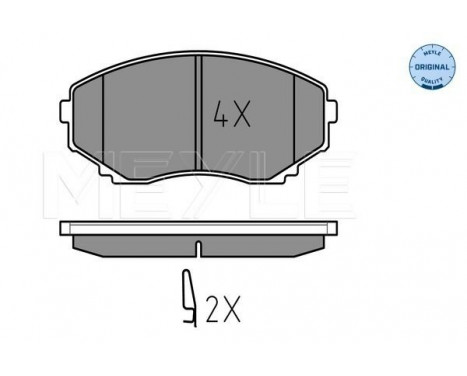 Brake Pad Set, disc brake MEYLE-ORIGINAL Quality 025 235 1516/W