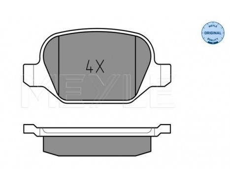 Brake Pad Set, disc brake MEYLE-ORIGINAL Quality 025 235 1716