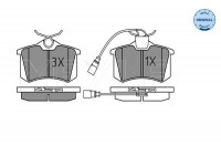 Brake Pad Set, disc brake MEYLE-ORIGINAL Quality 025 235 5417/W