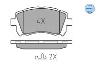 Brake Pad Set, disc brake MEYLE-ORIGINAL Quality 025 235 5817/W