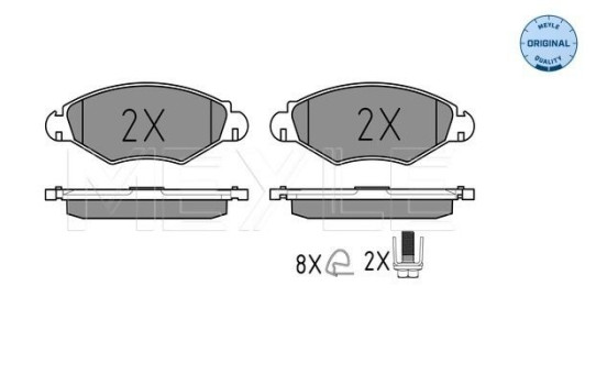 Brake Pad Set, disc brake MEYLE-ORIGINAL Quality 025 235 9718