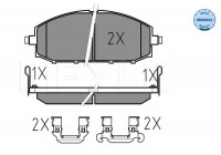Brake Pad Set, disc brake MEYLE-ORIGINAL Quality 025 236 1118/W