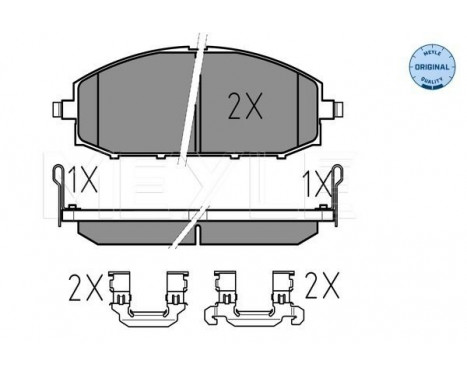 Brake Pad Set, disc brake MEYLE-ORIGINAL Quality 025 236 1118/W