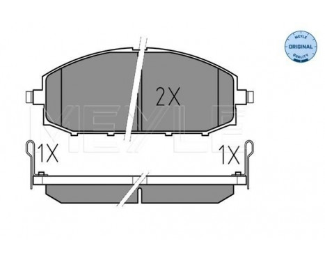 Brake Pad Set, disc brake MEYLE-ORIGINAL Quality 025 236 1118/W, Image 2