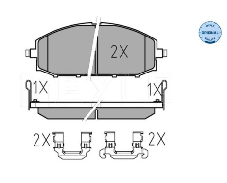 Brake Pad Set, disc brake MEYLE-ORIGINAL Quality 025 236 1118/W, Image 2