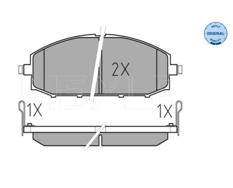 Brake Pad Set, disc brake MEYLE-ORIGINAL Quality 025 236 1118/W, Image 3