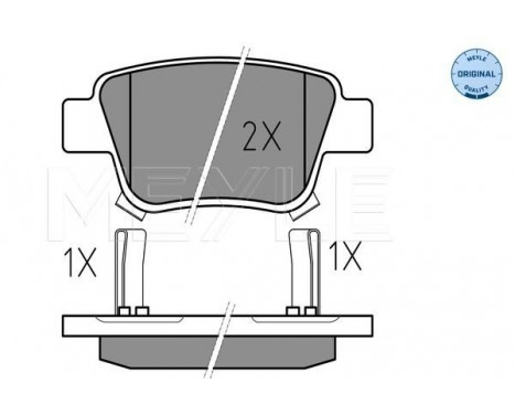 Brake Pad Set, disc brake MEYLE-ORIGINAL Quality 025 236 2016/W