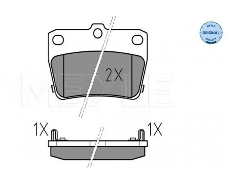 Brake Pad Set, disc brake MEYLE-ORIGINAL Quality 025 236 5614/W