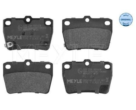 Brake Pad Set, disc brake MEYLE-ORIGINAL Quality 025 236 5614/W, Image 4