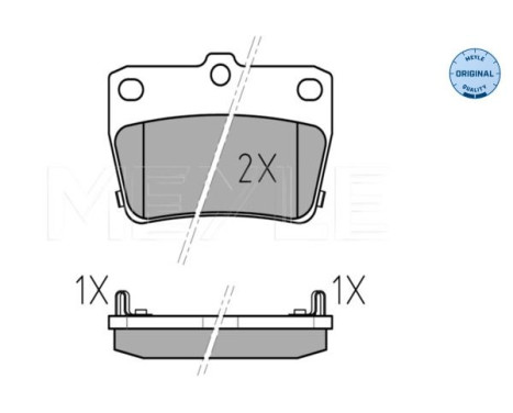 Brake Pad Set, disc brake MEYLE-ORIGINAL Quality 025 236 5614/W, Image 2