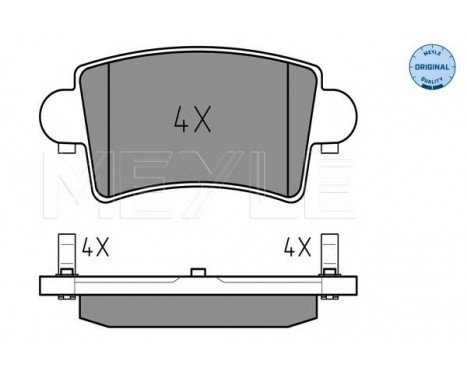 Brake Pad Set, disc brake MEYLE-ORIGINAL Quality 025 236 6916