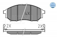 Brake Pad Set, disc brake MEYLE-ORIGINAL Quality 025 236 9816/W