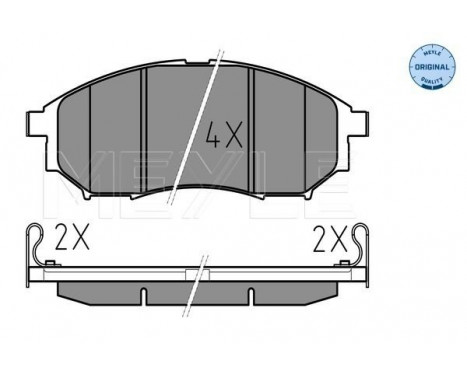 Brake Pad Set, disc brake MEYLE-ORIGINAL Quality 025 236 9816/W