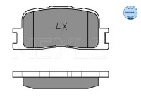 Brake Pad Set, disc brake MEYLE-ORIGINAL Quality 025 237 0215/W