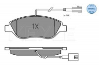Brake Pad Set, disc brake MEYLE-ORIGINAL Quality 025 237 1119