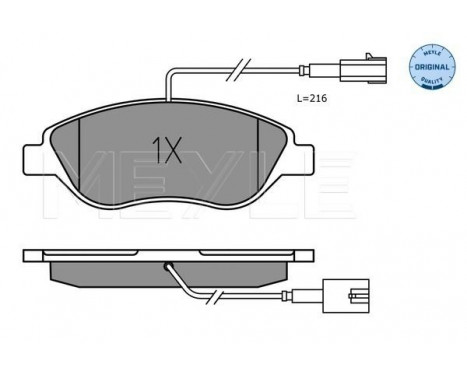 Brake Pad Set, disc brake MEYLE-ORIGINAL Quality 025 237 1119