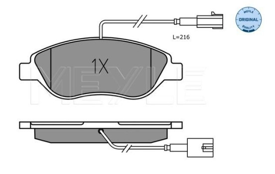 Brake Pad Set, disc brake MEYLE-ORIGINAL Quality 025 237 1119