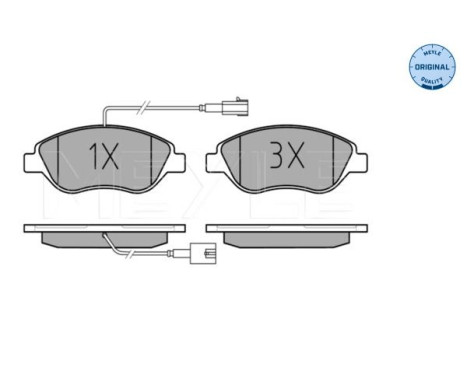 Brake Pad Set, disc brake MEYLE-ORIGINAL Quality 025 237 1218/W, Image 2