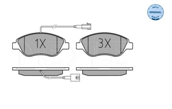 Brake Pad Set, disc brake MEYLE-ORIGINAL Quality 025 237 1218/W, Image 2