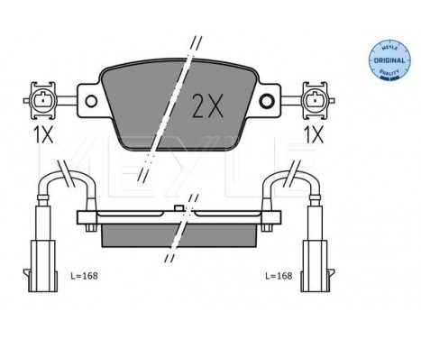 Brake Pad Set, disc brake MEYLE-ORIGINAL Quality 025 237 1418