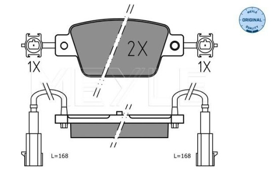 Brake Pad Set, disc brake MEYLE-ORIGINAL Quality 025 237 1418
