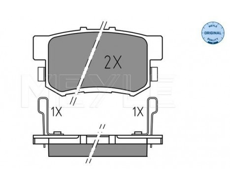 Brake Pad Set, disc brake MEYLE-ORIGINAL Quality 025 237 3615