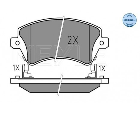 Brake Pad Set, disc brake MEYLE-ORIGINAL Quality 025 237 6617/W