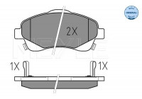 Brake Pad Set, disc brake MEYLE-ORIGINAL Quality 025 237 6819/W