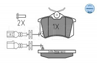 Brake Pad Set, disc brake MEYLE-ORIGINAL Quality 025 238 2317/W