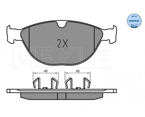 Brake Pad Set, disc brake MEYLE-ORIGINAL Quality 025 238 9518