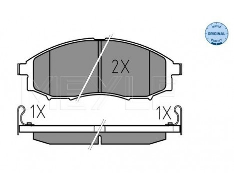 Brake Pad Set, disc brake MEYLE-ORIGINAL Quality 025 239 7017/W