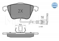 Brake Pad Set, disc brake MEYLE-ORIGINAL Quality 025 240 2120