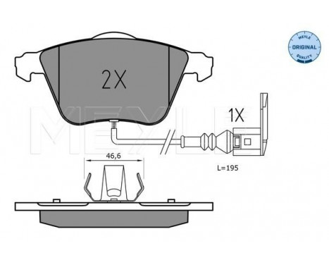 Brake Pad Set, disc brake MEYLE-ORIGINAL Quality 025 240 2120