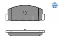 Brake Pad Set, disc brake MEYLE-ORIGINAL Quality 025 240 4514