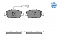 Brake Pad Set, disc brake MEYLE-ORIGINAL Quality 025 240 7218