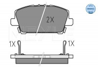 Brake Pad Set, disc brake MEYLE-ORIGINAL Quality 025 240 8717/W