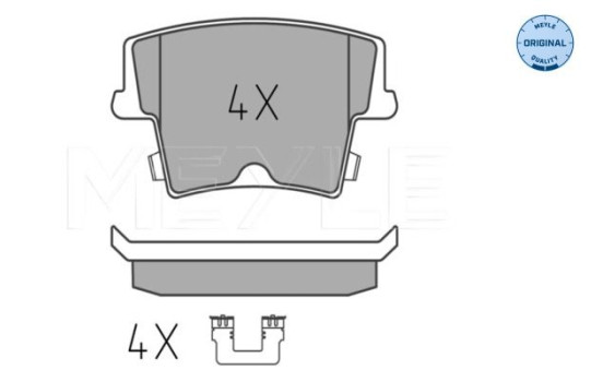 Brake Pad Set, disc brake MEYLE-ORIGINAL Quality 025 241 6318, Image 2